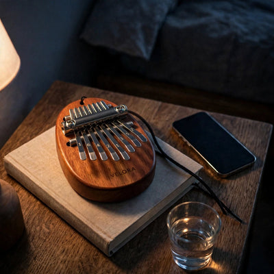 Velora Kalimba med gravert tall på hver tangent
