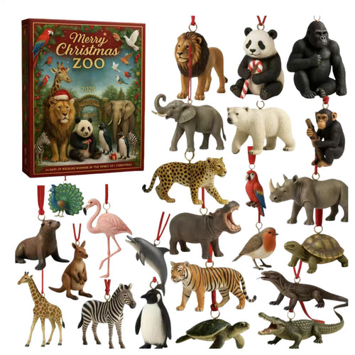 Dyr Adventskalender 2026 | 24 dyrepynt til juletreet