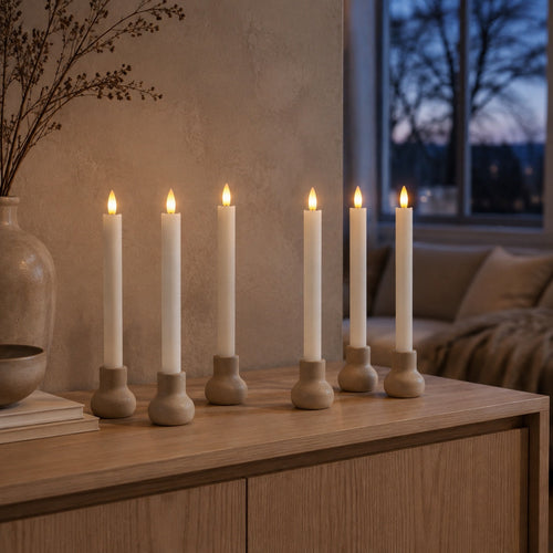 Velora Flamme™ Oppladbare LED-kronelys 6-pakning