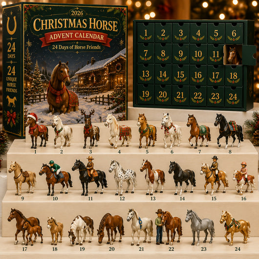Häst Adventskalender 2026 | 24 hästfigurer efter riktiga raser