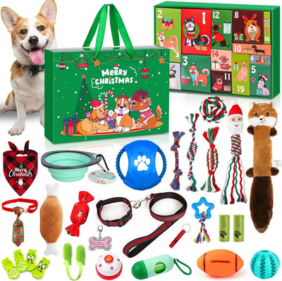 Hund Adventskalender 2026 | 24 gaver til hunden med bånd