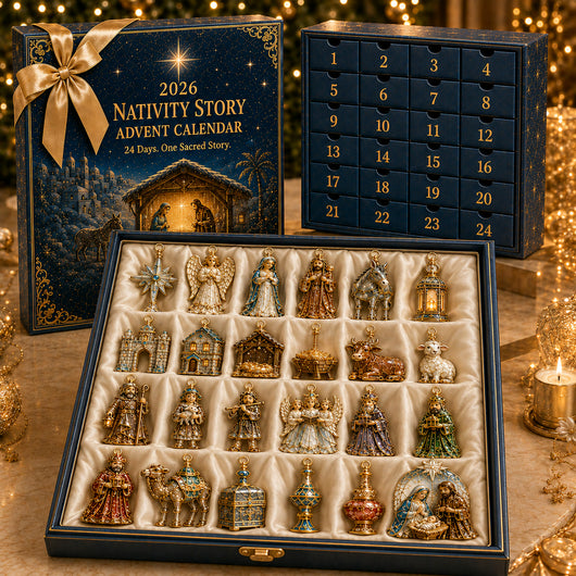 Julekrybbe Adventskalender 2026 | 24 figurer fra juleevangeliet