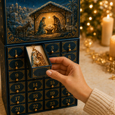 Julkrubba Adventskalender 2026 | 24 figurer ur julevangeliet