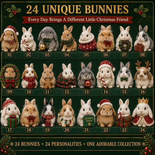 Kanin Adventskalender 2026 | 24 forskjellige kaninfigurer