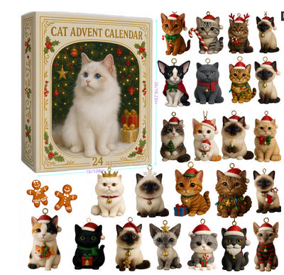 Katt Adventskalender 2026 | 24 kattepynt til juletreet