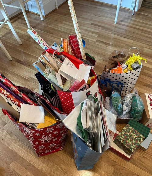 Presentpåsar med etiketter | Slå aldrig in en julklapp igen