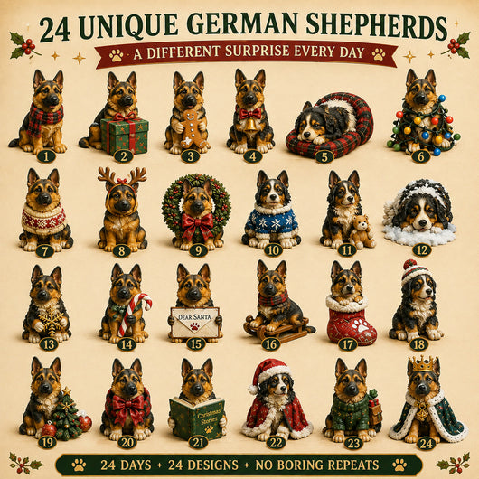 Schäfer Adventskalender 2026 | 24 olika schäferfigurer