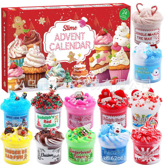 Slime Adventskalender 2026 | 24 forskjellige slim i julefarger