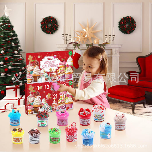Slime Adventskalender 2026 | 24 forskjellige slim i julefarger