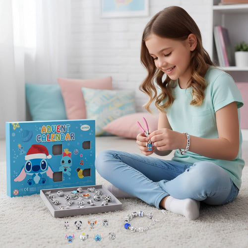Stitch Berlockkalender | 24 luckor med berlockar och två armband